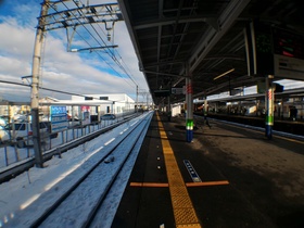 2016年1月18日の大雪の日に、東武東上線に乗り鉄、Zenfone2で森林公園駅の雪景色を撮影