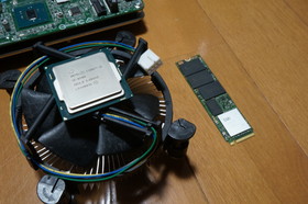 リテールのCPUクーラーとIntel M.2の600p SSD